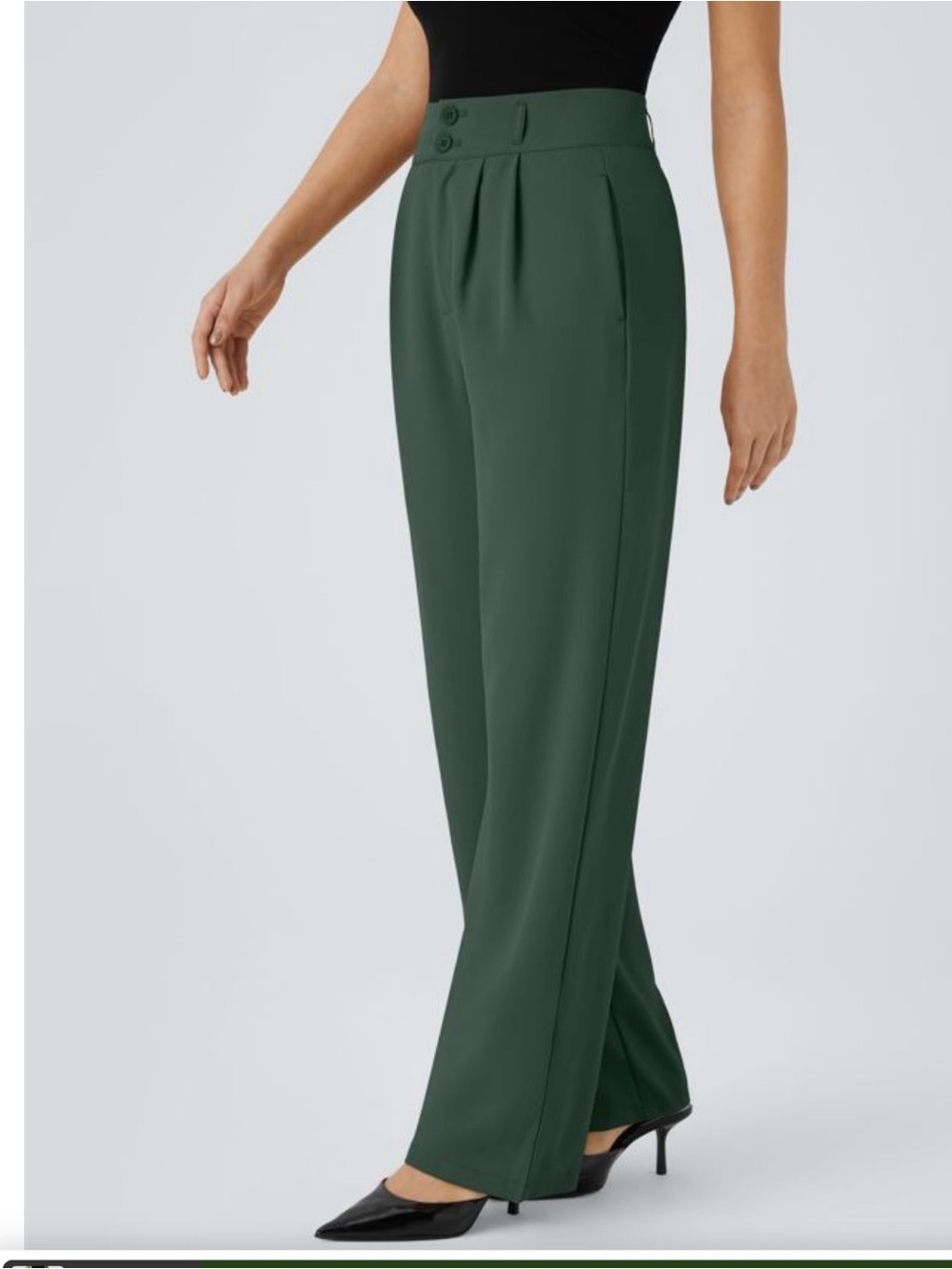 Halara Flex High Waisted Zipper Pocket Shirred Straight
Leg Work Pants - Picture 3 of 5